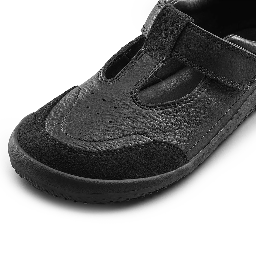 Vivobarefoot Gobi T.Bar Kids School Shoes - Lightweight Barefoot Shoes for Boys & Girls - Obsidian Black - Perfect for School, Playground & Outdoor Activities