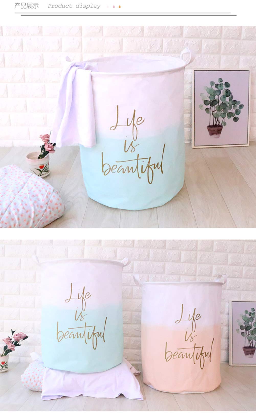 Foldable Laundry Hamper with Drawstring - 20