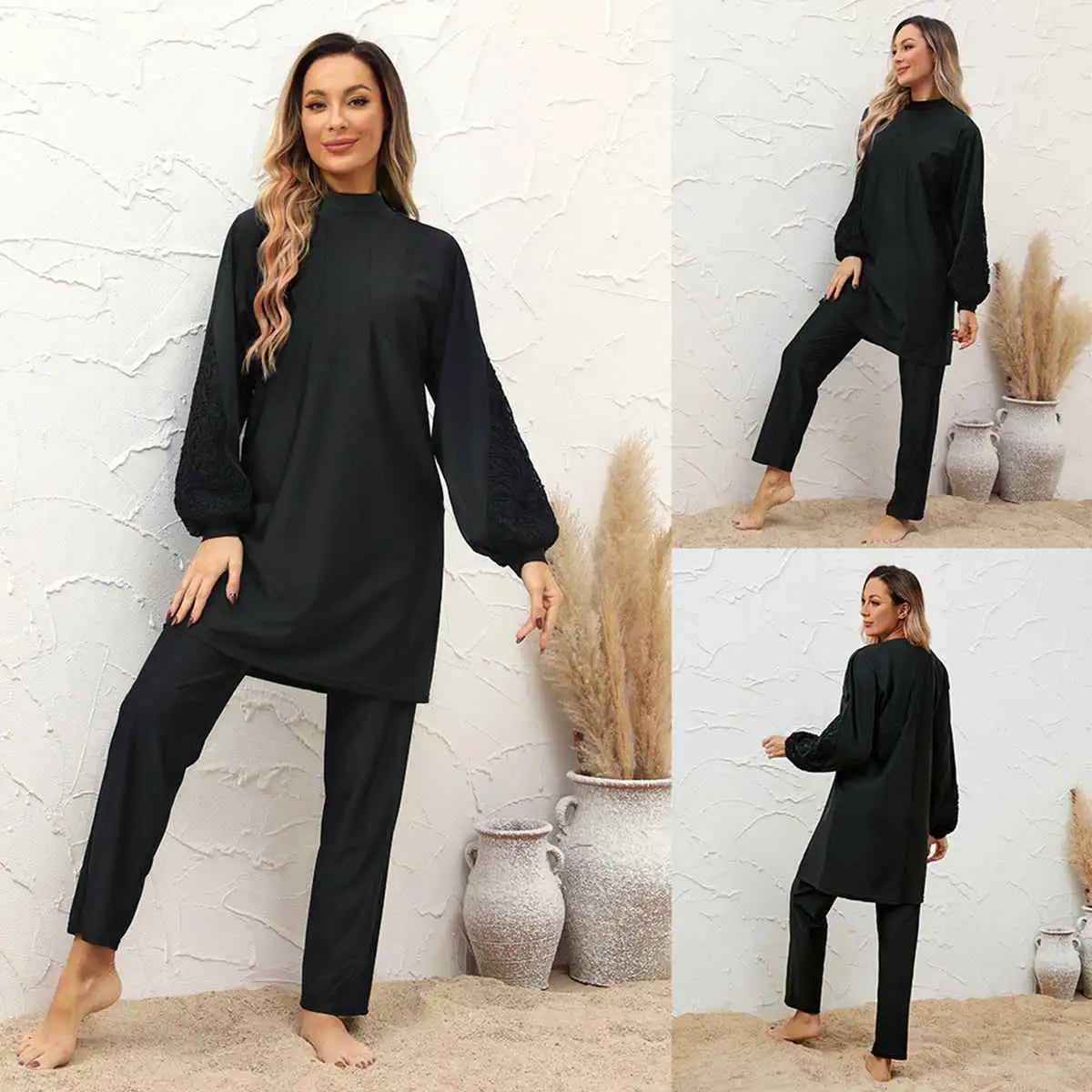 3-Piece Halal Swimwear Burkinis Set - Modest Full Coverage Swimsuits for Women - Perfect for Beach, Pool & Water Sports