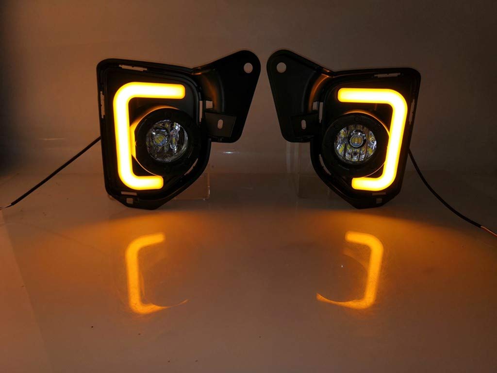 1 Pair LED U-Shaped Daytime Running Fog Lights Kit - DRL Replacement for Toyota Hiace 2014-2016 - Bright White LED Car Lights for Enhanced Visibility & Safety (Perfect for Night Driving, Foggy Conditions & Urban Commuting)