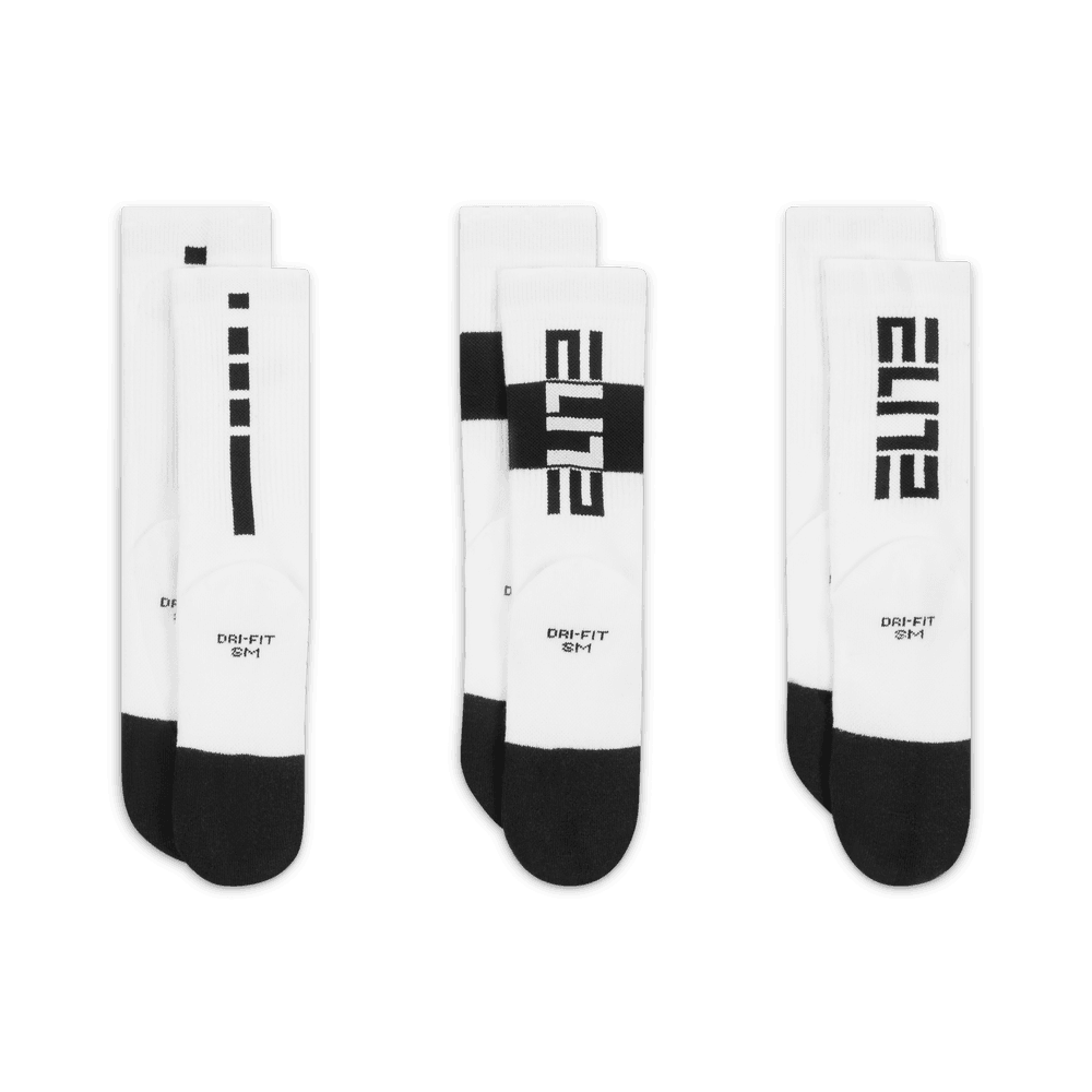 Nike Youth Elite Crew Socks 3-Pack for Boys - Comfortable Athletic Socks for Running, Basketball & School Sports