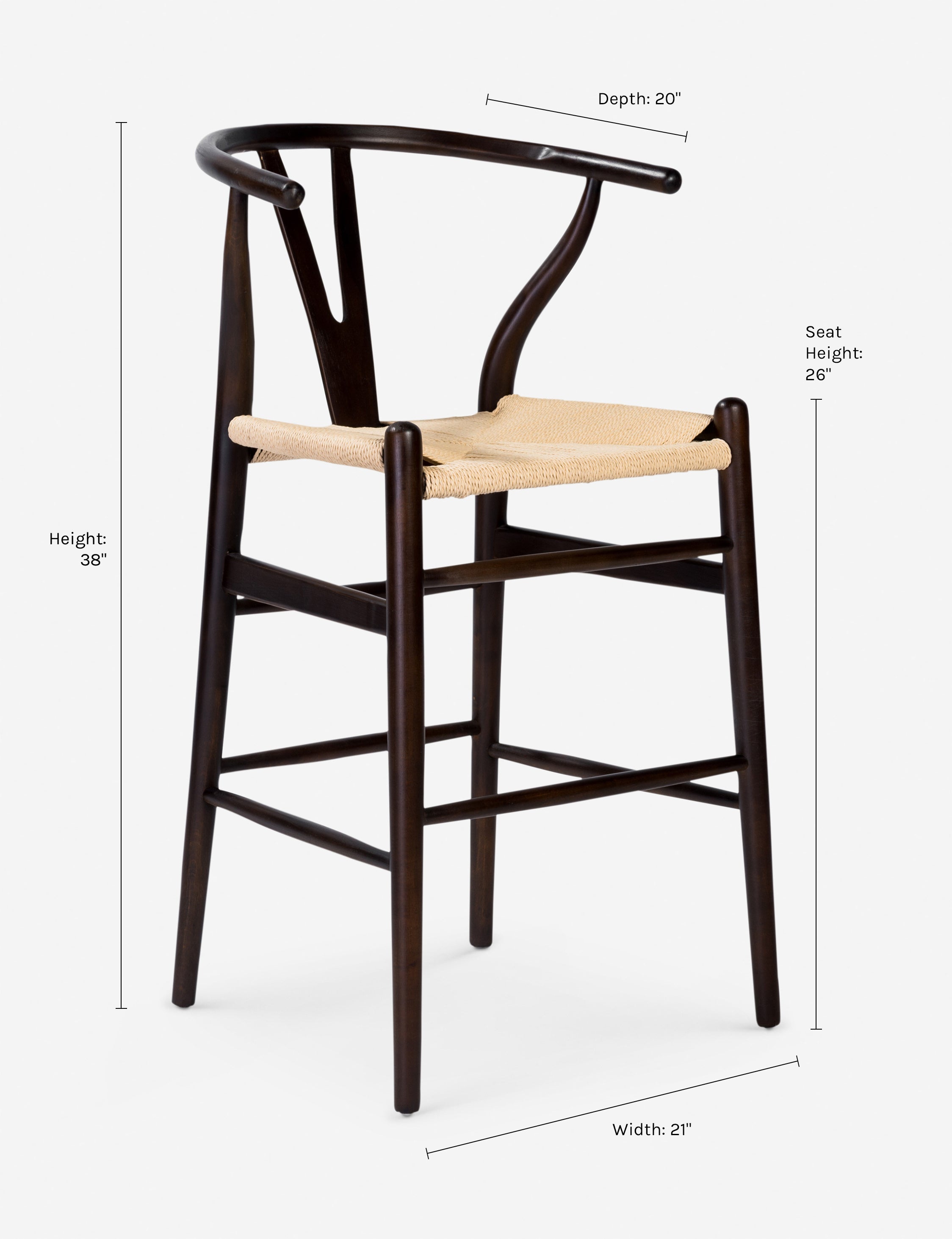 Cylia Counter Stool - Modern Kitchen Bar Stool with Adjustable Height, Comfortable Seat & Sturdy Metal Base - Perfect for Breakfast Bars, Kitchen Islands & Home Dining Areas