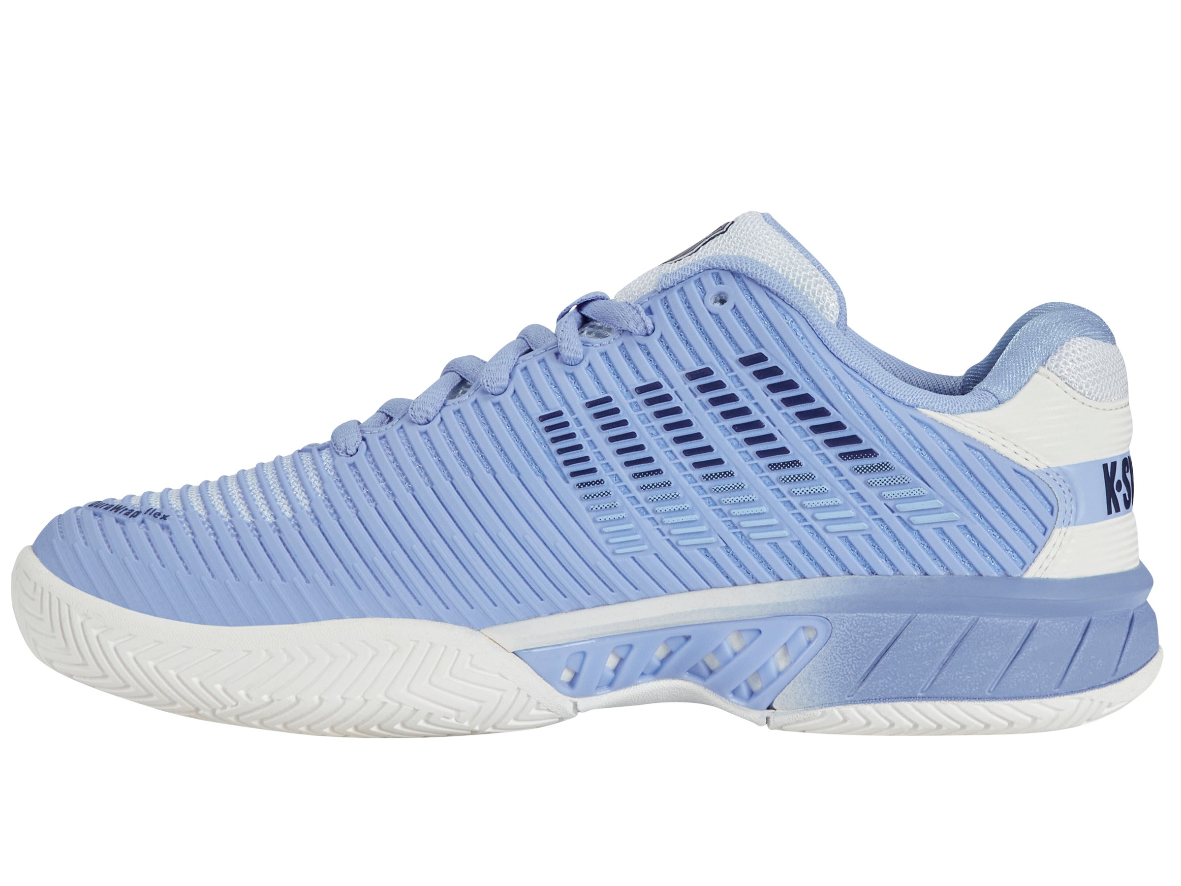 Hypercourt Express 2 Wide Tennis Shoes - Bright White/Open Air/Estate Blue | Lightweight & Durable for Court Sports | Perfect for Tennis, Pickleball & Casual Wear