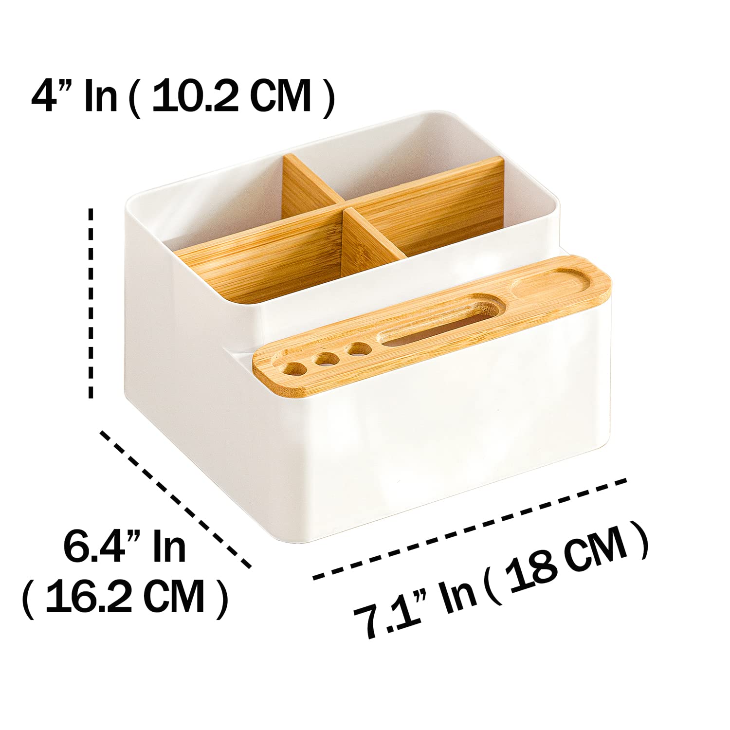 MORNITE 3-Tier Desktop Organizer Drawer - Remote Control Holder, Makeup Caddy, Office Supplies Storage for Home & Office - Perfect for Countertop, Desk, Vanity & Craft Room Organization