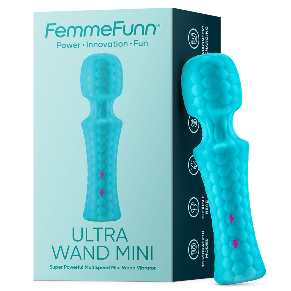 FemmeFunn Ultra Wand Mini Vibrator - Powerful Personal Massager for Women, Waterproof & Rechargeable - Perfect for Relaxation, Stress Relief & Intimate Pleasure