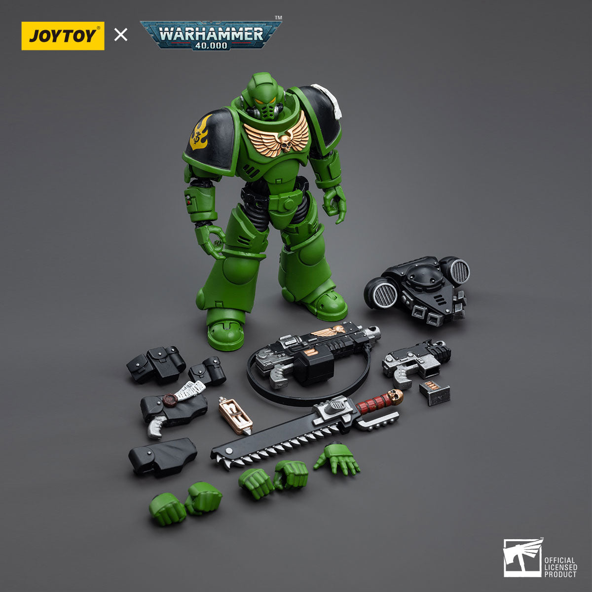 1/18 JOYTOY 3.75 Inch Warhammer 40K Salamanders Space Marines Intercessors Action Figure Set (4pcs) - Perfect for Collectors, Tabletop Gaming & Display Scenes