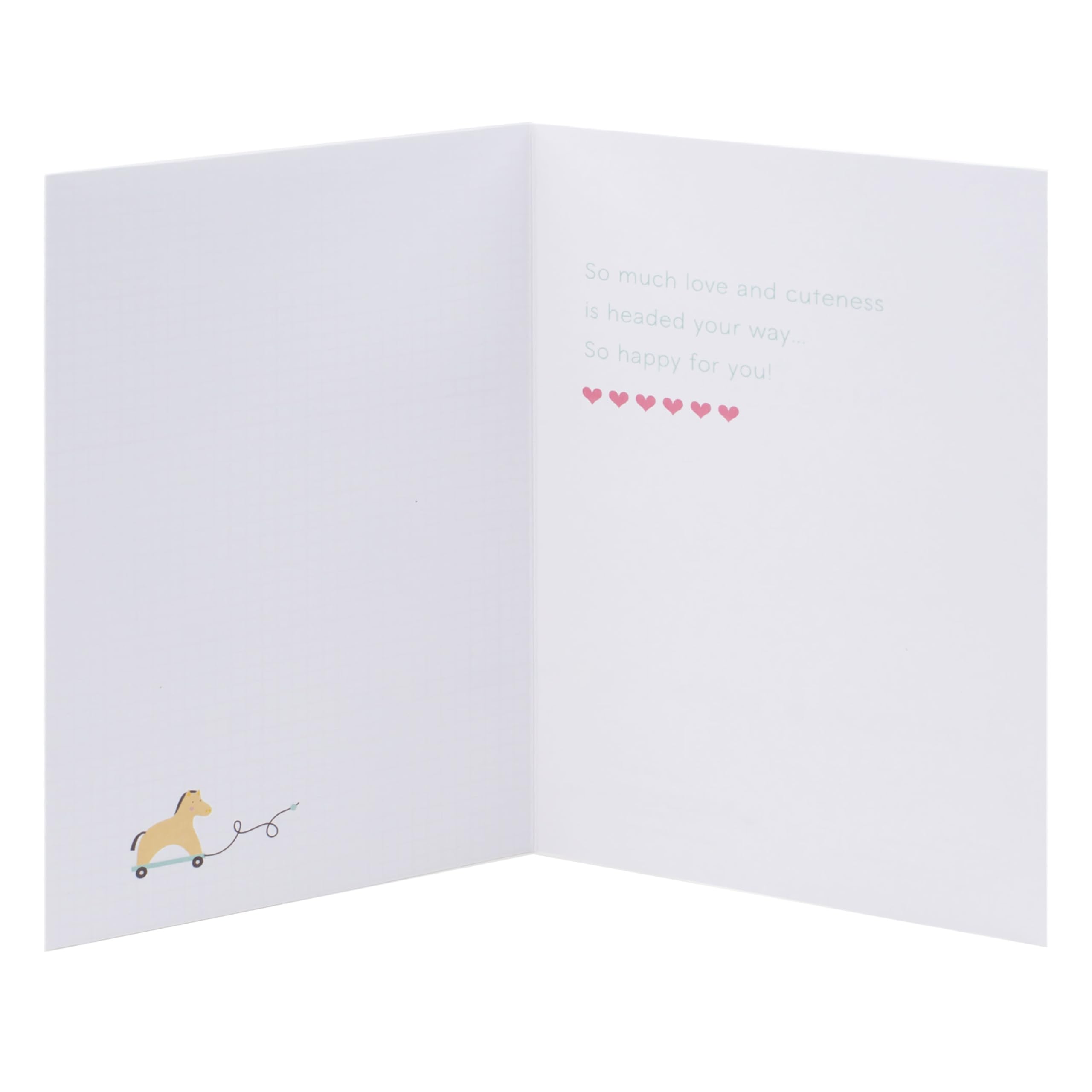 Hallmark Signature Baby Shower Card for New Parents - Gender Neutral Welcome New Baby Greeting Card with Cute Baby Icons - Perfect for Baby Showers, Gender Reveal Parties & New Parent Congratulations