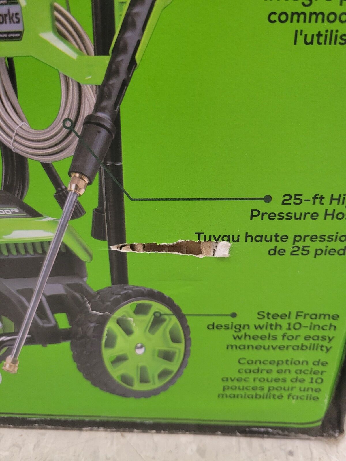 Greenworks GPW2100 2100 PSI Electric Pressure Washer for Home & Car Cleaning - Outdoor Power Washer for Driveways, Patios, and Decks