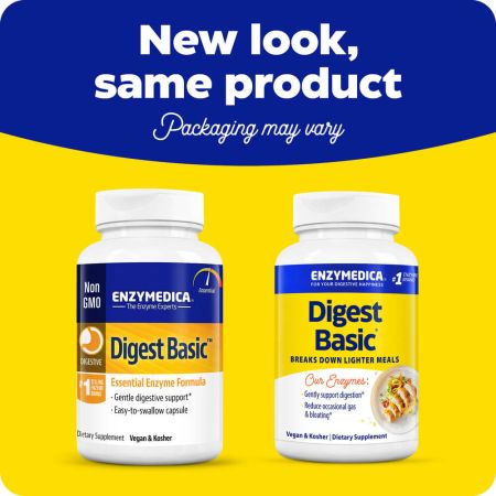 Enzymedica Digest Basic - 90 Capsules | Digestive Enzyme Supplement for Gut Health & Bloating Relief | Supports Digestion After Meals