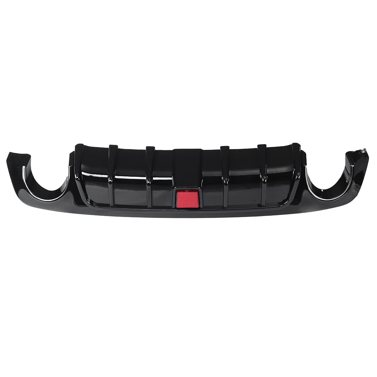 DXBO Glossy Black ABS Rear Bumper Diffuser Lip Spoiler with LED Brake Light for Infiniti Q50 2014-2017 - Car Body Kit Upgrade for Enhanced Style & Aerodynamics | Perfect for Street Racing & Show Car Modifications