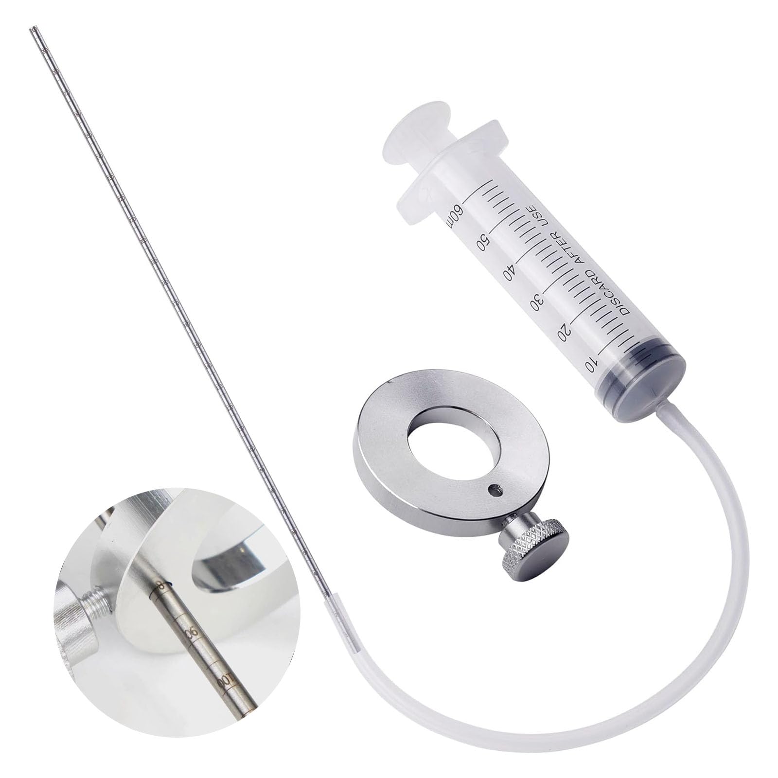Motorcycle Fork Oil Level Tool Kit - Adjustable Fork Oil Gauge & Suspension Tuning Syringe with Shock Adjuster for Motorcycle Maintenance & Repair | Perfect for DIY Bike Servicing & Fork Oil Level Measurement