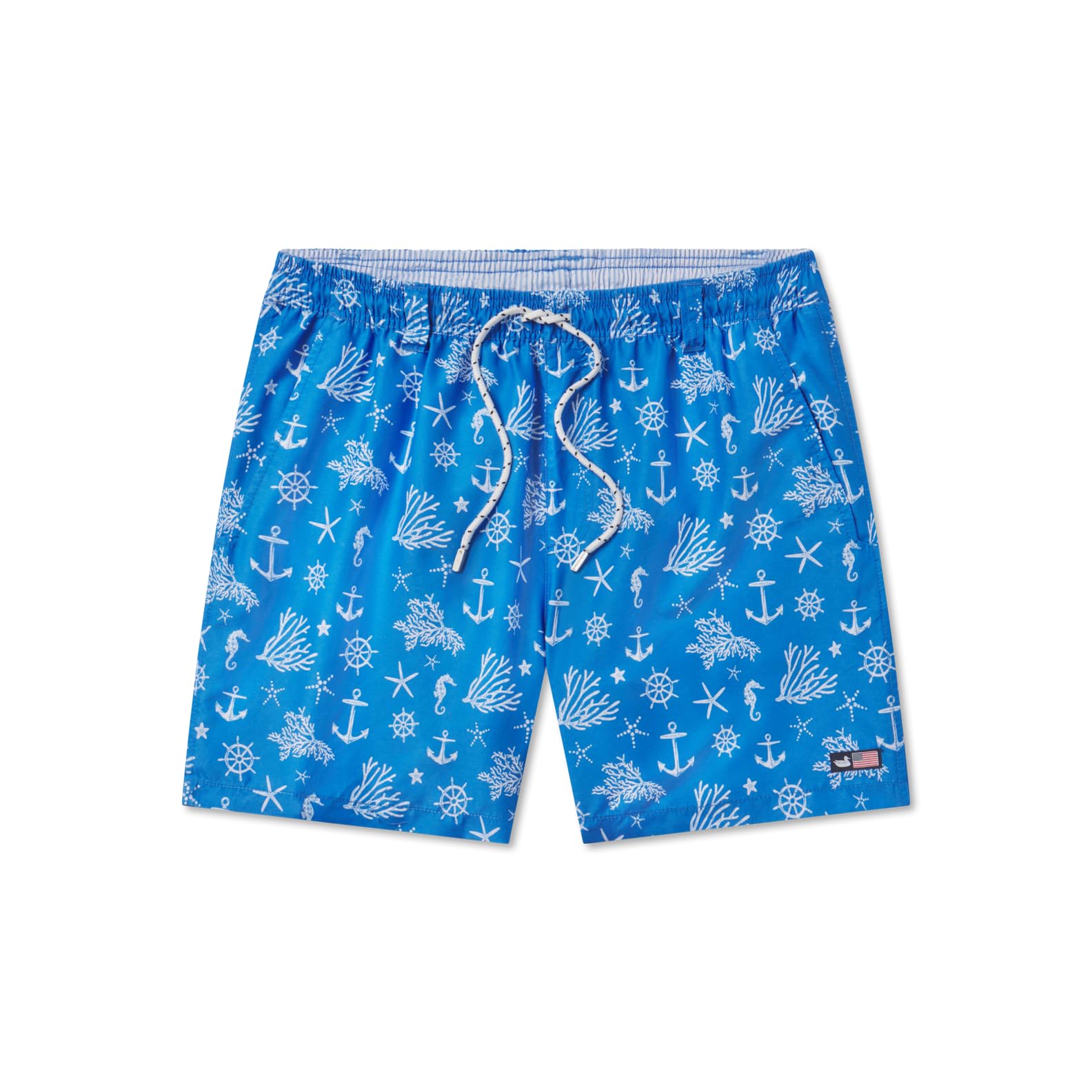 Men's Quick-Dry Swim Trunks with Anchor Print - Comfortable Beach Shorts for Swimming, Surfing & Summer Vacations