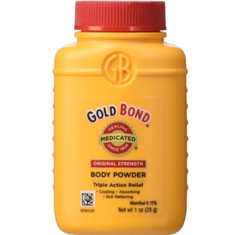 Gold Bond Medicated Body Powder Original Strength 1 oz - Talc-Free Body Powder for Men & Women - Soothes & Refreshes Skin - Ideal for Chafing, Sweat & Odor Protection - Perfect for Gym, Sports & Daily Use