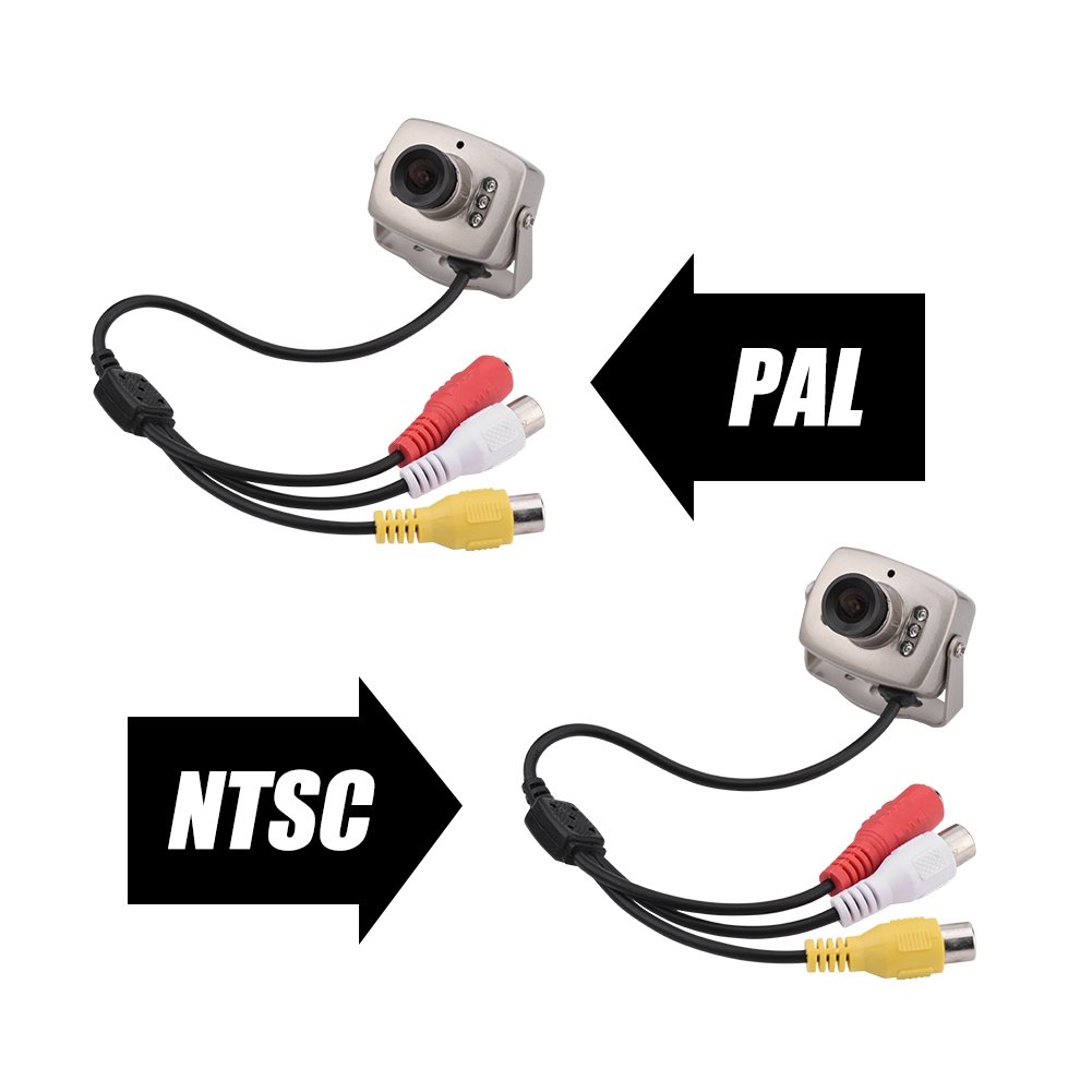 Zunate Mini CCTV Camera with Night Vision - 6 LED Wired CMOS Security Camera for Home & Hotel Surveillance (NTSC Standard) | Indoor/Outdoor Monitoring, Baby/Pet Watching, Business Security