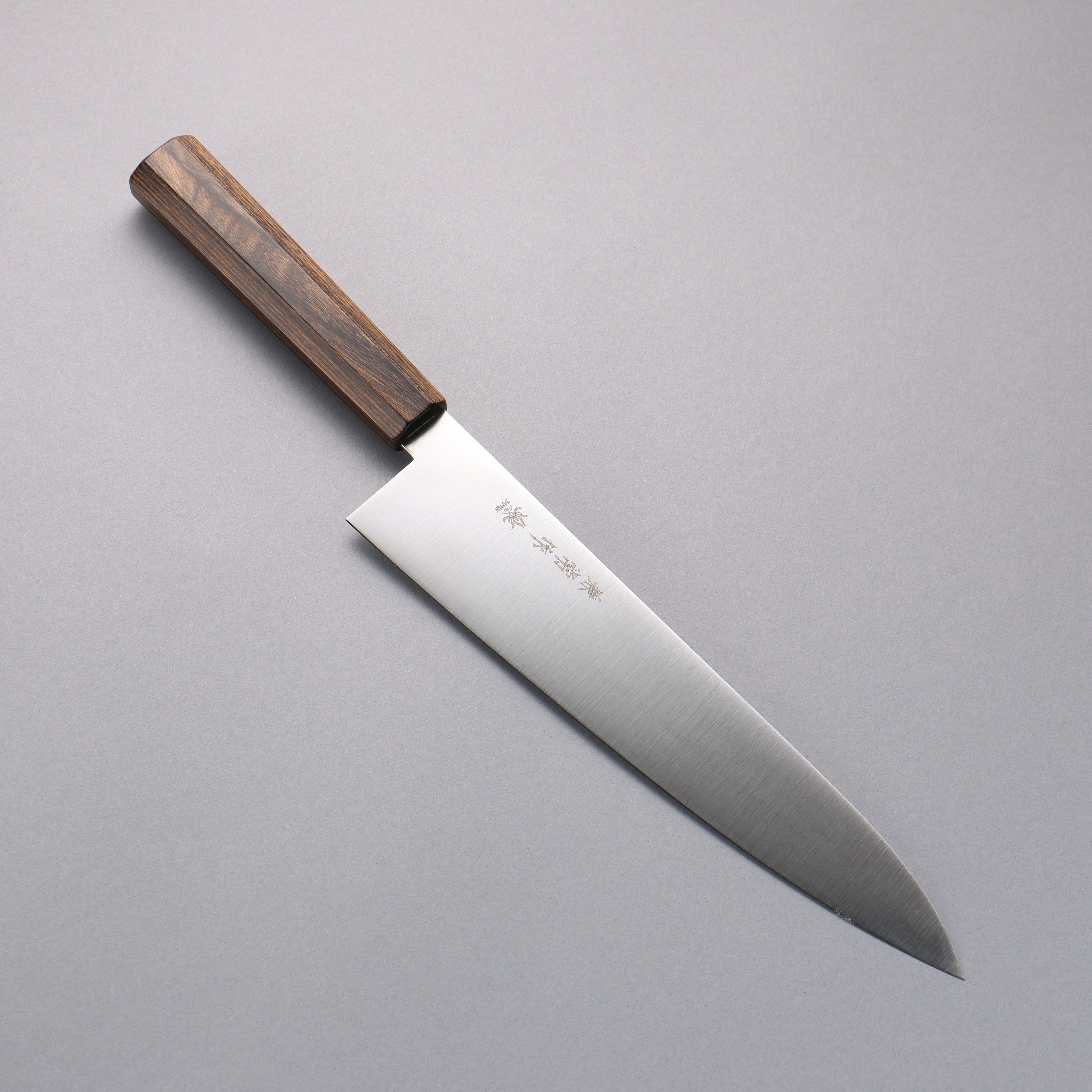 Premium Kanetsune Ichizu VG10 Gyuto Chef Knife 240mm - Japanese Damascus Steel Blade with Brown Pakka Wood Handle - Perfect for Sushi, Meat Cutting & Professional Kitchen Use
