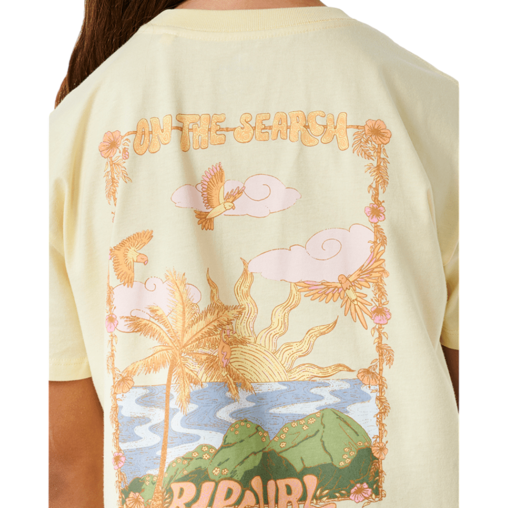 Rip Curl Tropic Search Short Sleeve T-Shirt for Girls - Comfortable & Stylish Surf Tee for Beach, Summer & Outdoor Activities