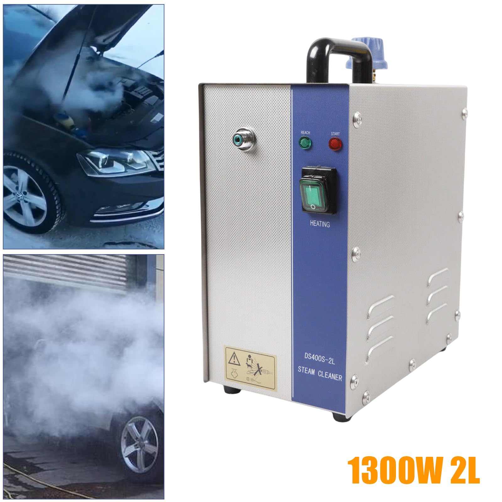 1300W Professional Jewelry Steam Cleaner - 110V 2L Electric Jewelry Cleaning Machine with Stainless Steel Tank for Gold & Silver Jewelry - Perfect for Jewelry Stores, Pawn Shops & Home Use