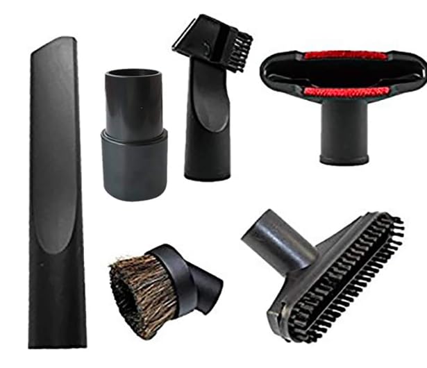 1 1/4 inch & 1 3/8 inch Vacuum Cleaner Accessories Kit - Universal Replacement Attachments for Standard Hose - Includes Brush Tools for Deep Cleaning Carpets, Upholstery and Hard Floors