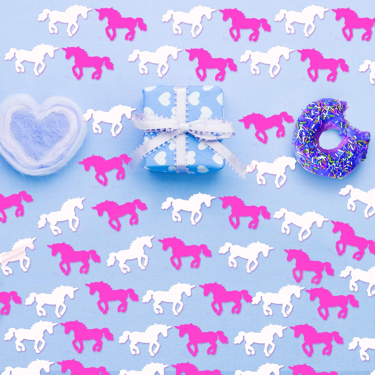Metallic Foil Unicorn Confetti for Birthday Party Decorations - Perfect for Weddings, Baby Showers & Bridal Showers - Festive Table Scatter for Theme Parties & Celebrations