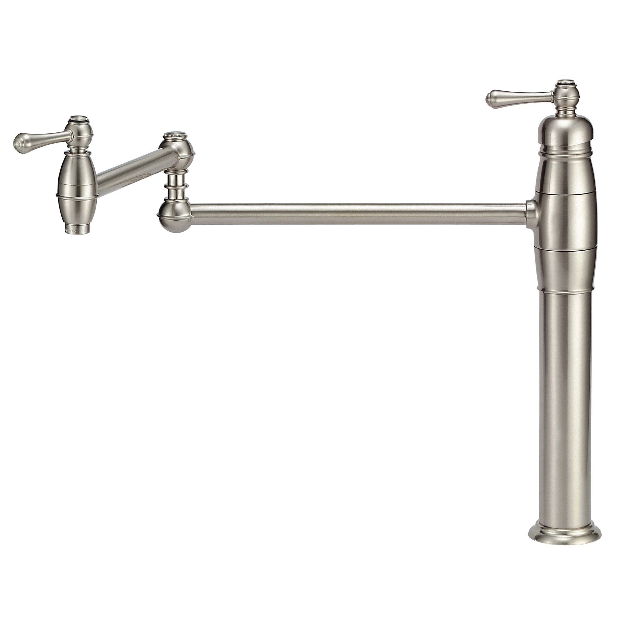 Danze Opulence Traditional Deck Mount Pot Filler Faucet - Stainless Steel Finish for Kitchen Sink & Stove - Perfect for Cooking, Filling Large Pots & Pasta Making