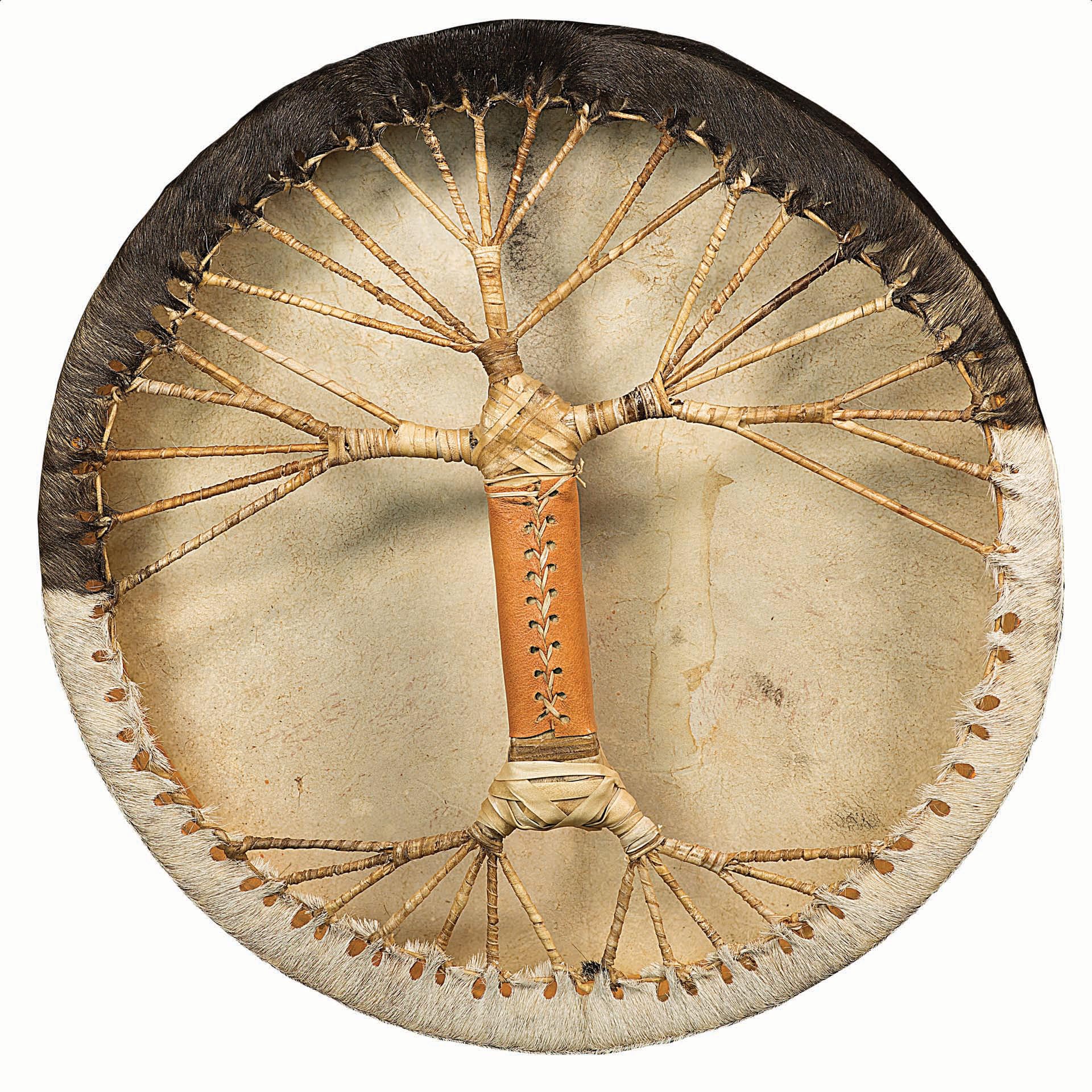 Authentic Goat Skin Shaman Drum with Hair – Viking Leather Design for Rituals & Meditation – 16 Inch Handmade Musical Instrument – Perfect Gift for Christmas, Spiritual Ceremonies & Cultural Enthusiasts