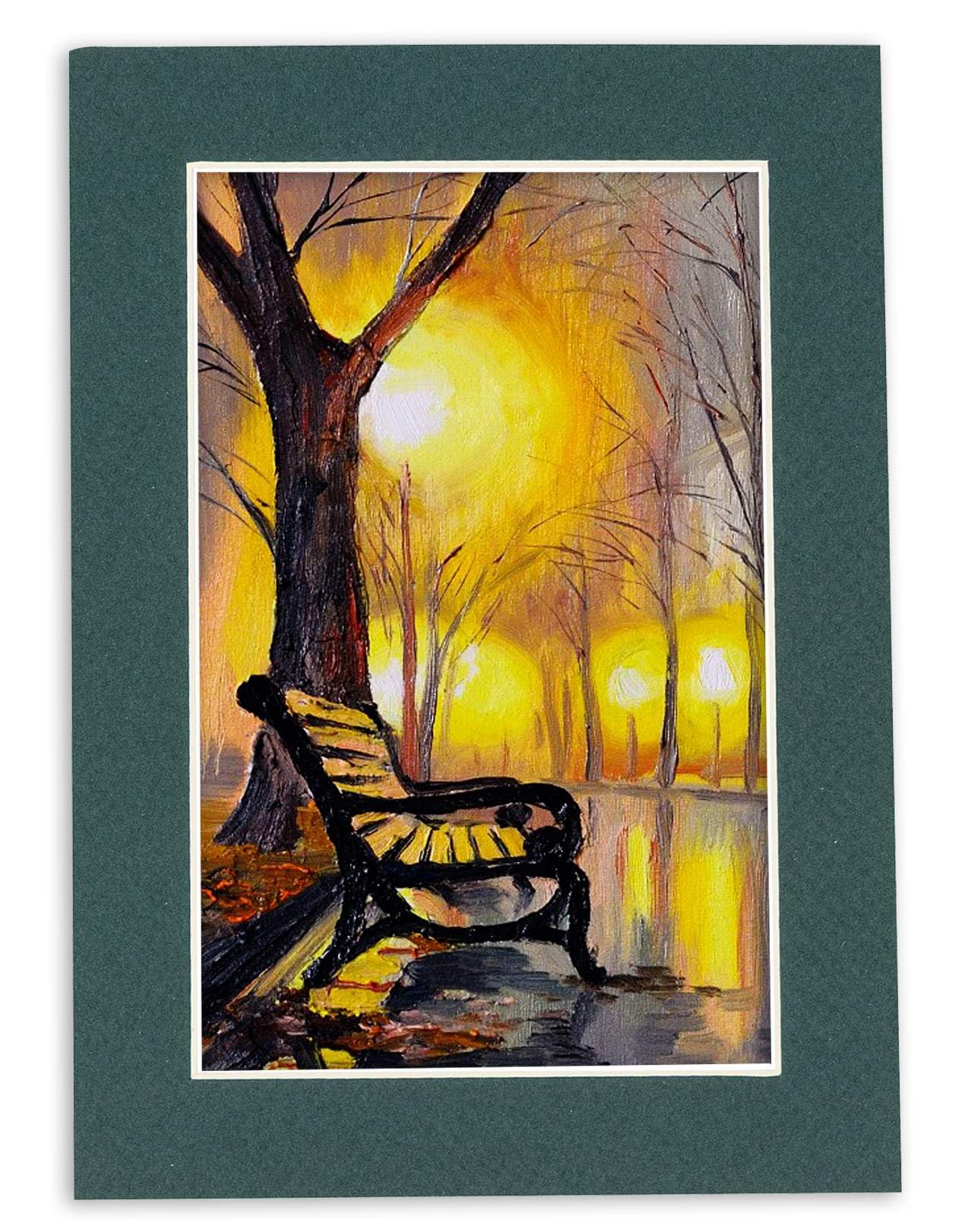 28x36 Inch Acid-Free Forest Green Precut Matboard with Backing Board - Bevel Cut for 26x34 Photos - 4-Ply Thickness - Includes Crystal Clear Self-Seal Photo Mat Bag - Perfect for Picture Framing, Art Displays, and Professional Photography Presentations