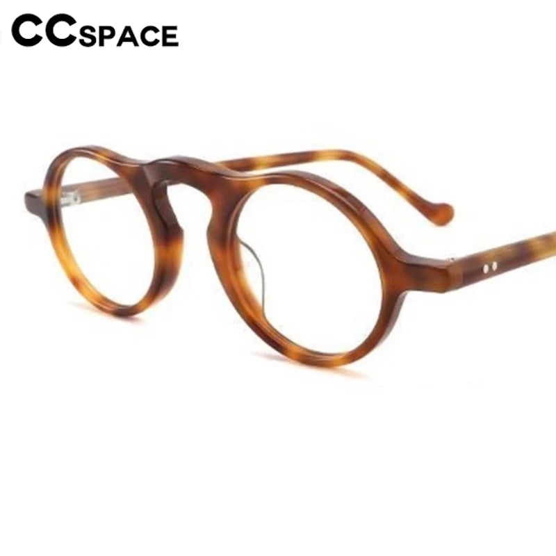 CCspace Unisex Full Rim Oval Acetate Eyeglasses 300316 - Lightweight & Durable Frame for Men & Women - Perfect for Reading, Work, and Everyday Fashion
