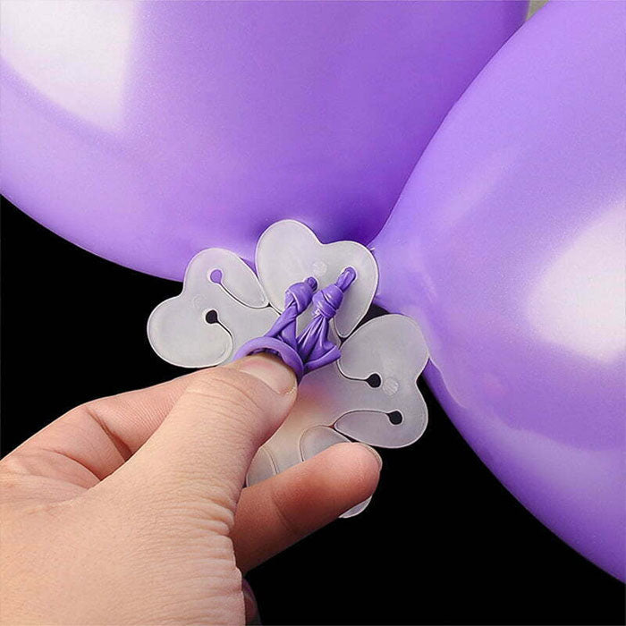 10 Pack Flower Balloon Clips - Decorative Balloon Holders for Party Decorations, Baby Showers & Wedding Centerpieces
