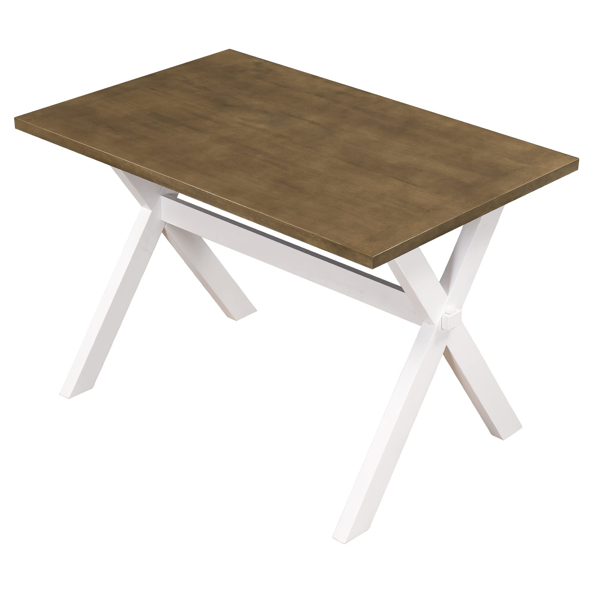 Premium White Wooden Dining Table Set with 3 Chairs - Modern Kitchen Furniture for Small Spaces, Breakfast Nook & Cozy Family Meals