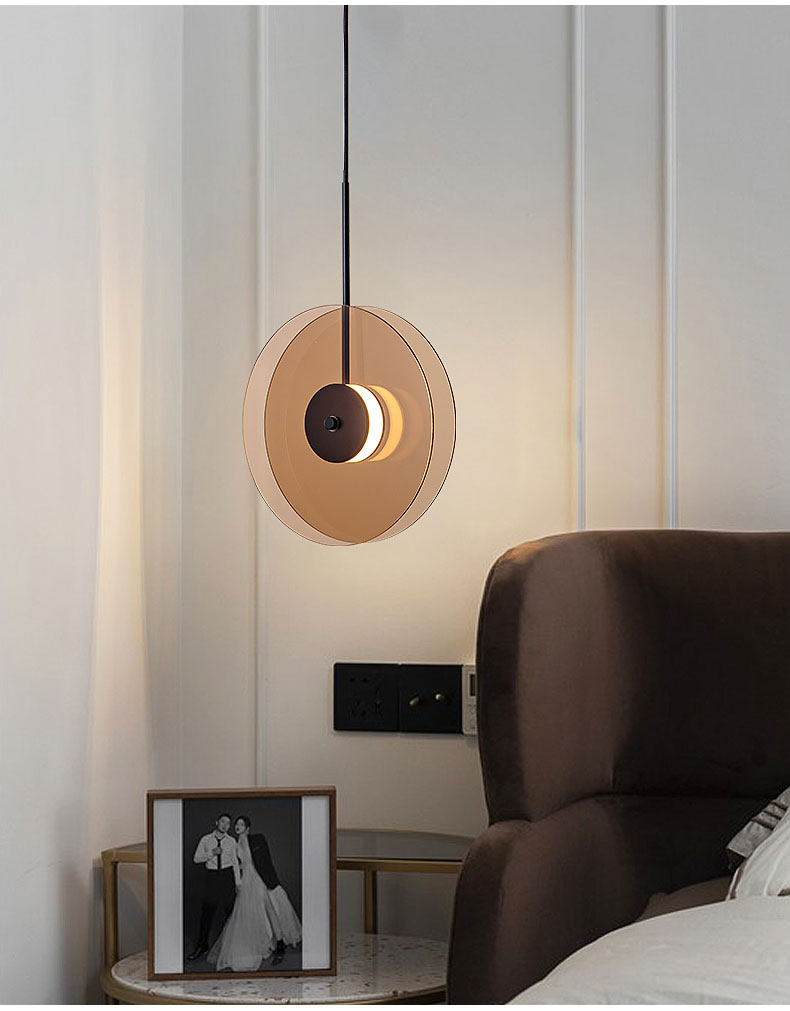 Yon Glass Pendant Lights - Modern Hanging Chandelier for Dining Room, Kitchen Island & Bedroom Lighting