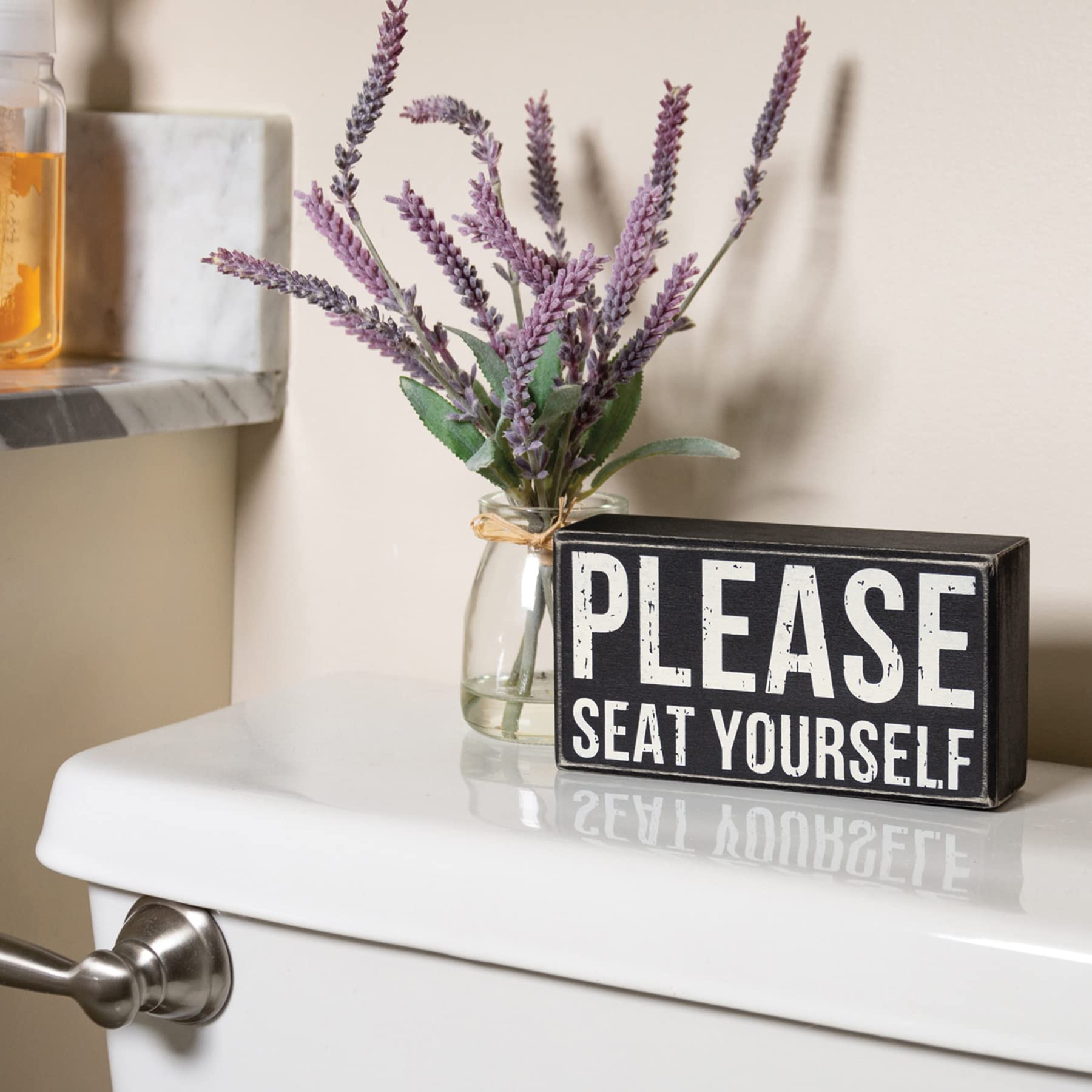 Custom Wooden Box Sign - 'Please Seat Yourself' for Restaurants, Cafes & Events - Elegant Table Seating Signage for Weddings & Parties