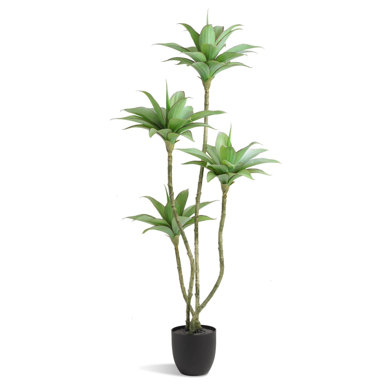 4.6 Ft Artificial Water Lily Tree in Pot - 4 Heads Faux Greenery Plant for Indoor Outdoor Decor | Perfect for Home, Office, Garden & Housewarming Gifts | Enhances Living Room, Patio, or Workspace Ambience