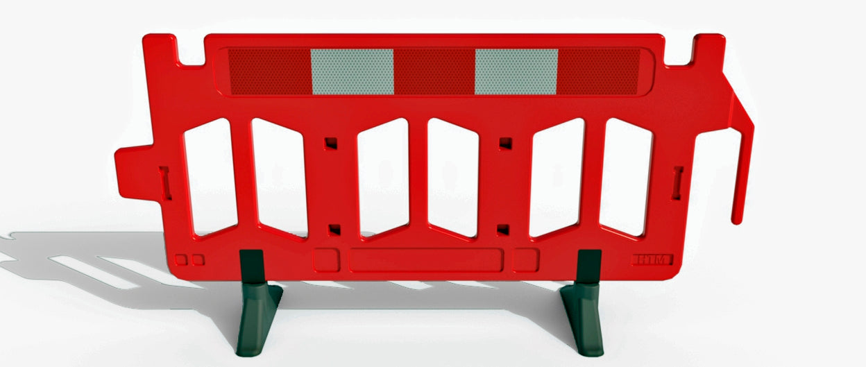 Firmus 2m Heavy Duty Safety Barrier - Pack of 50 Pallets - Warehouse, Construction Site & Event Crowd Control Barrier