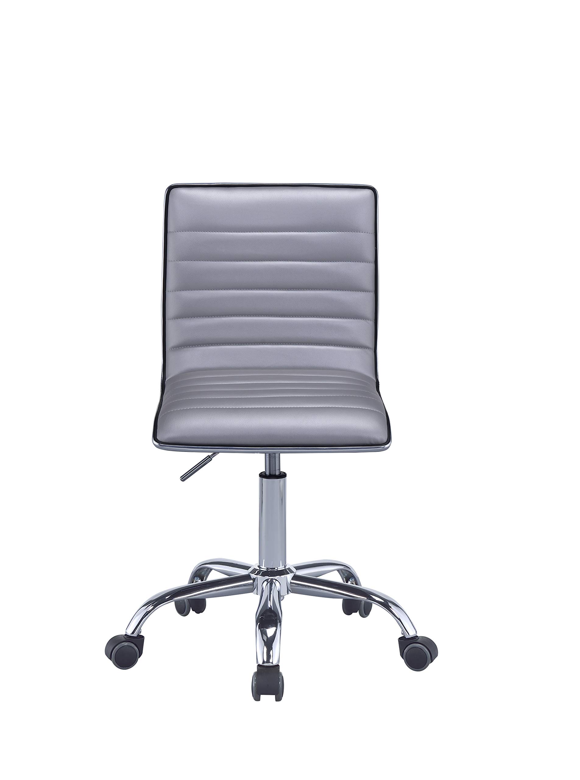Benjara Adjustable Height Swivel Office Chair - Ergonomic Desk Chair with Lumbar Support, Gray - Perfect for Home Office, Gaming & Workspace