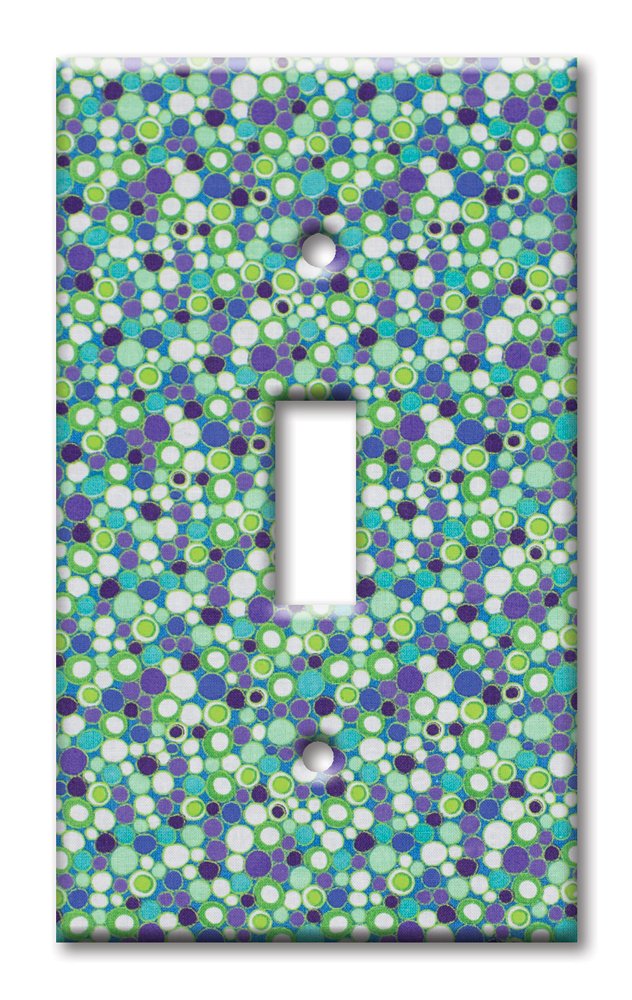 Oversized Decorative Metal Switch Plate - Single Gang Toggle Art Plate in Purple Rain | Made in USA | Perfect for Home Decor & Wall Accents