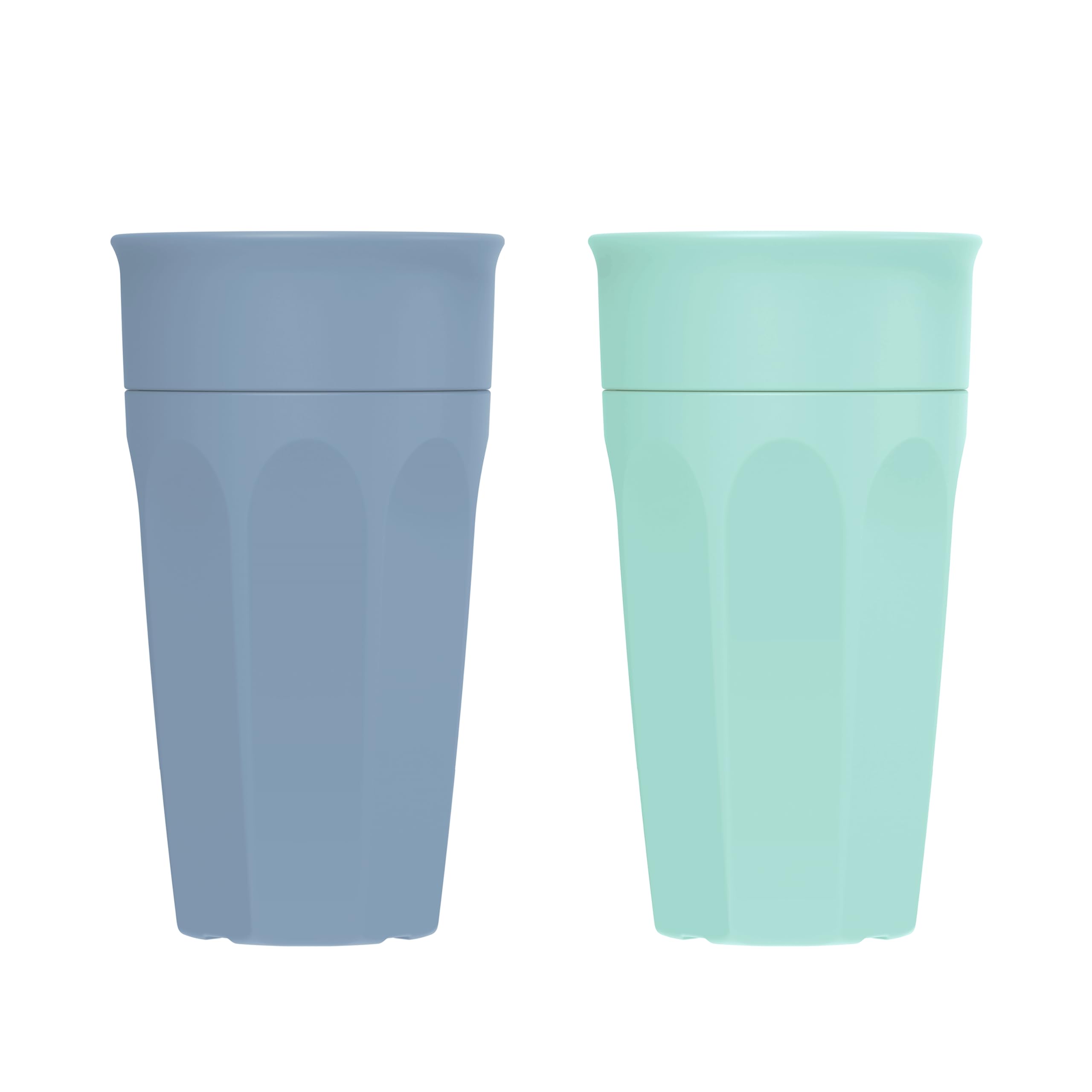 Dr. Brown's Milestones Cheers 360 Training Cup for Toddlers & Babies - Leak-Proof Sippy Cup, 10oz/300mL, Blue/Aqua, 2-Pack (Colors May Vary) - Perfect for On-the-Go, Daycare & Learning Independent Drinking Skills | BPA-Free Baby Cup for 9+ Months Old
