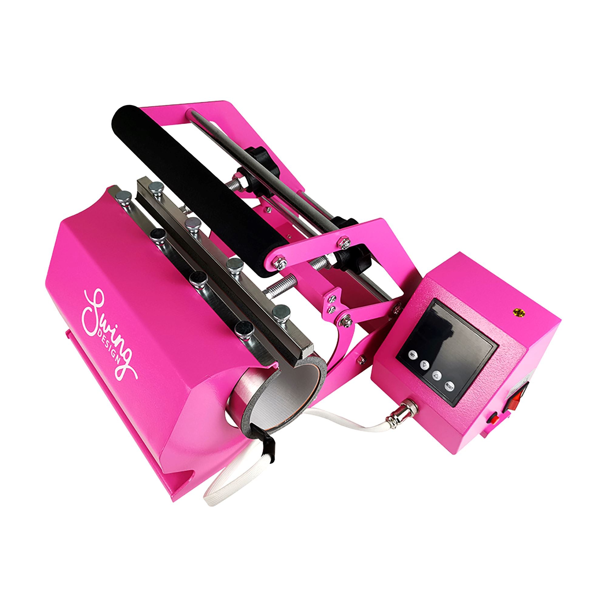 7 in 1 Tumbler Heat Press Machine for 20oz & 30oz Cups - Swing Design, Pink | Perfect for Sublimation Printing, DIY Crafts, and Personalized Drinkware Gifts