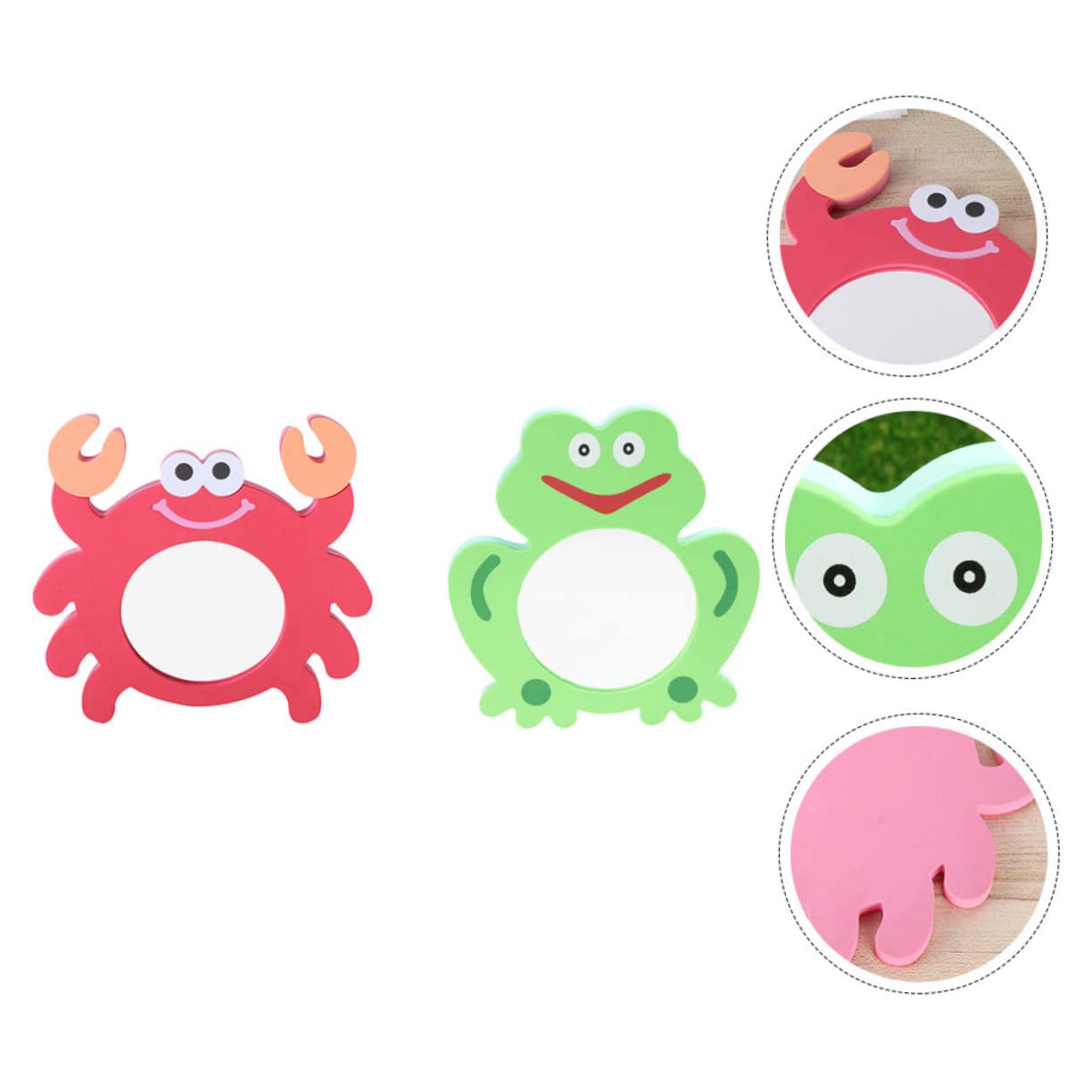 FAVOMOTO 8-Piece EVA Cartoon Mirror Set - Bathtub & Shower Toys for Kids, Fun Bath Time Games, Waterproof & Safe (Red) - Perfect for Toddler Bath Play, Sensory Development & Pretend Play Activities