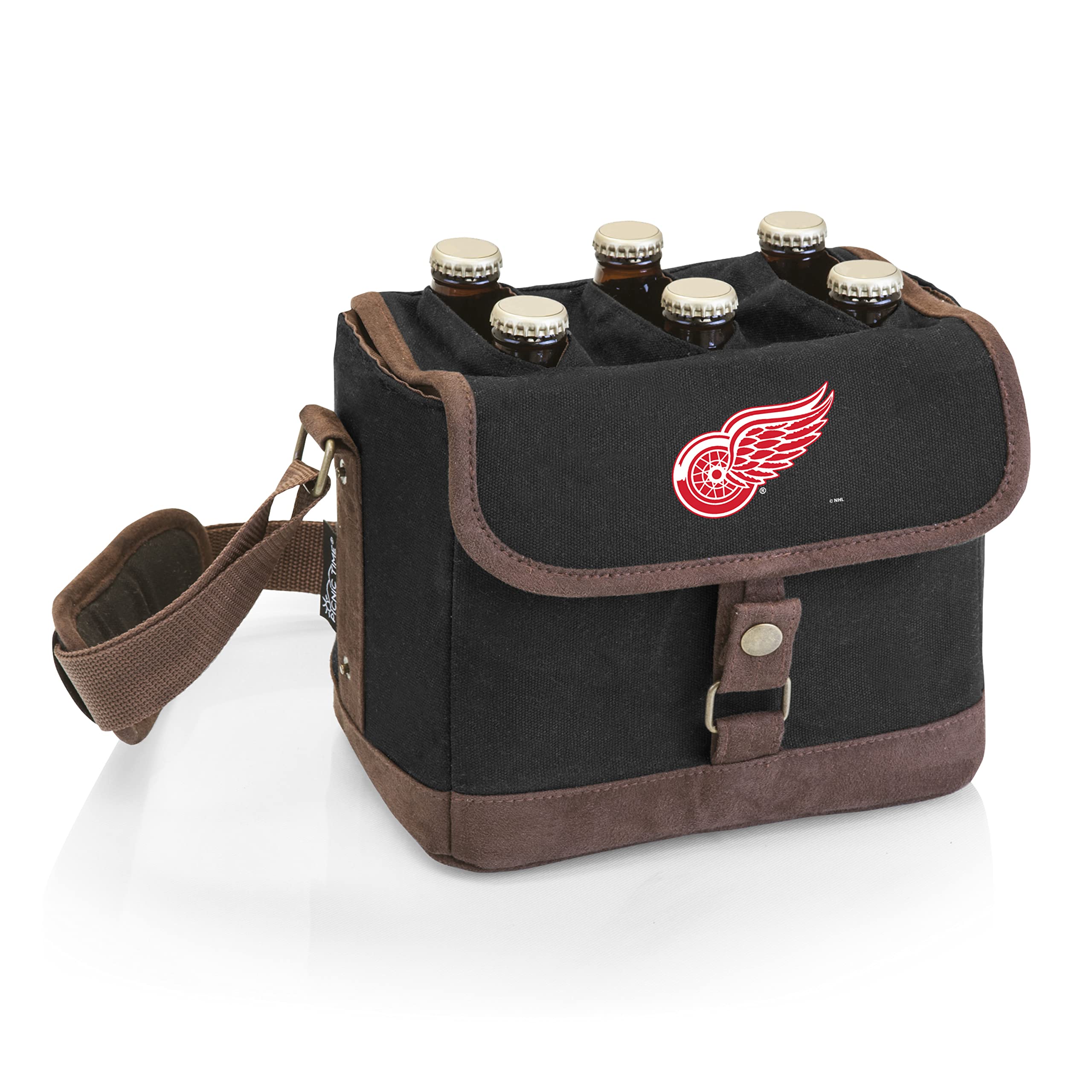 PICNIC TIME NHL Anaheim Ducks Insulated Beer Caddy Cooler Tote with Bottle Opener - Portable Beverage Carrier for Tailgating, Beach Parties & Sports Events