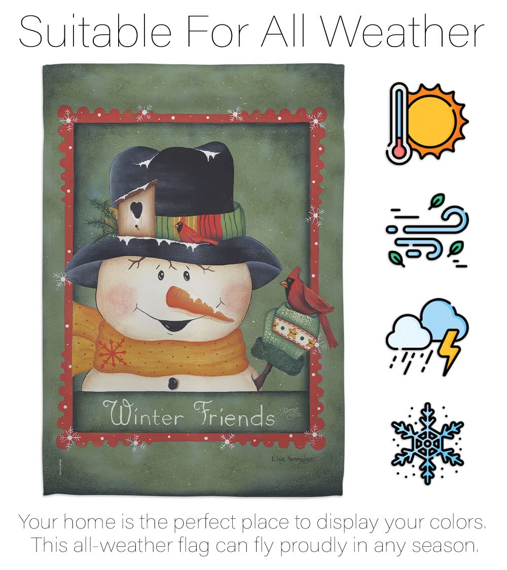 Friends Winter Wonderland House Flag Set 28x40
