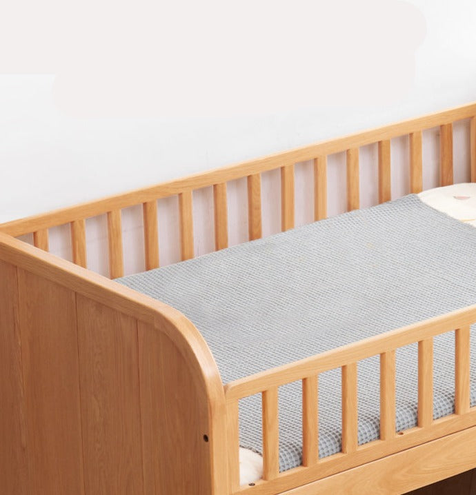 Solid Oak Wood Multi-Function Storage Bed with Wide Underbed Drawers - Perfect for Bedroom Organization & Small Space Living
