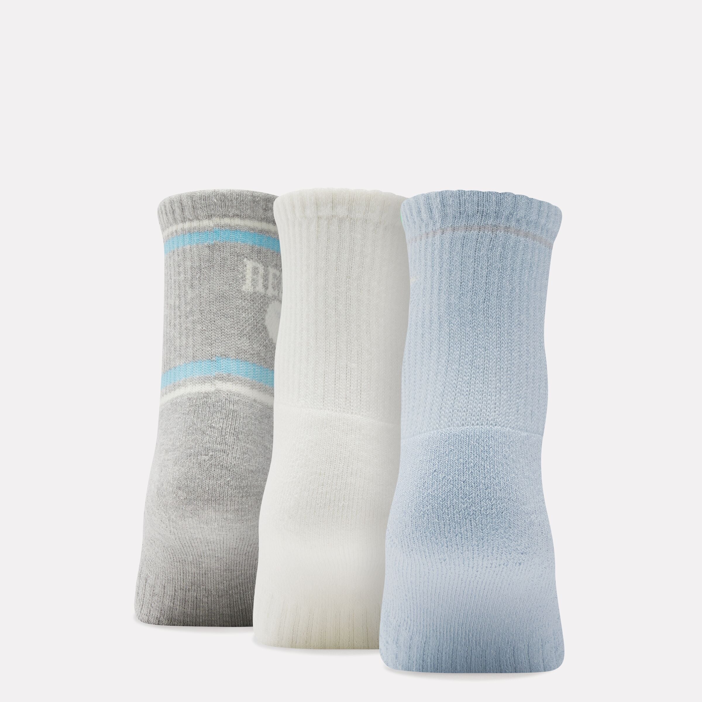 Women's 3-Pack Terry Mid Crew Socks - Soft & Comfortable Cotton Socks for Everyday Wear, Workouts, and Lounge - Perfect for Running, Yoga, and Home Relaxation