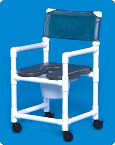 Innovative Products Unlimited VLOF17P Standard Line Open Front Soft Seat Shower Chair Commode - Lightweight Bathroom Safety Shower Stool for Elderly & Disabled - Ideal for Home Care, Assisted Living & Post-Surgery Recovery