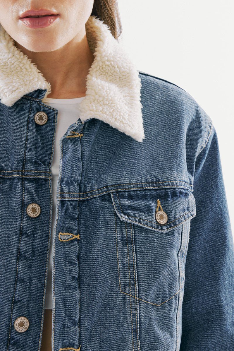 Sonny Sherpa Trucker Jacket for Men - Cozy Fleece Lined Denim Jacket with Warm Sherpa Lining - Perfect for Winter, Fall & Outdoor Activities