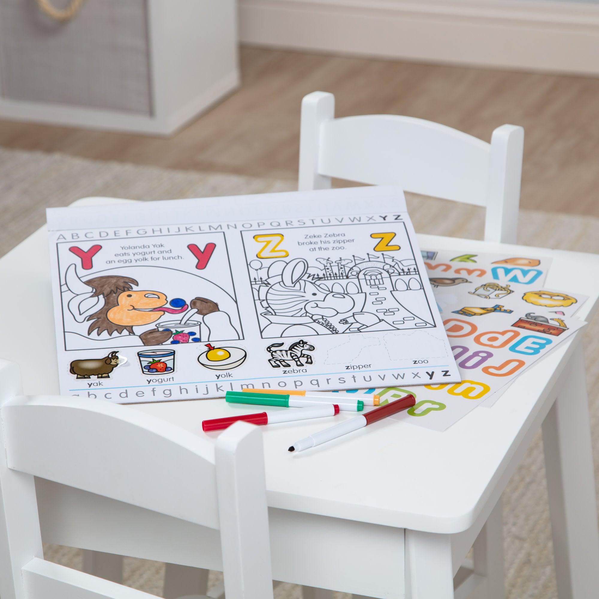 Alphabet Learning Stickers for Kids - Reusable ABC Sticker Pad for Preschool & Kindergarten - Fun Educational Activity for Letter Recognition & Early Learning - Perfect for Classroom, Homeschool & Travel