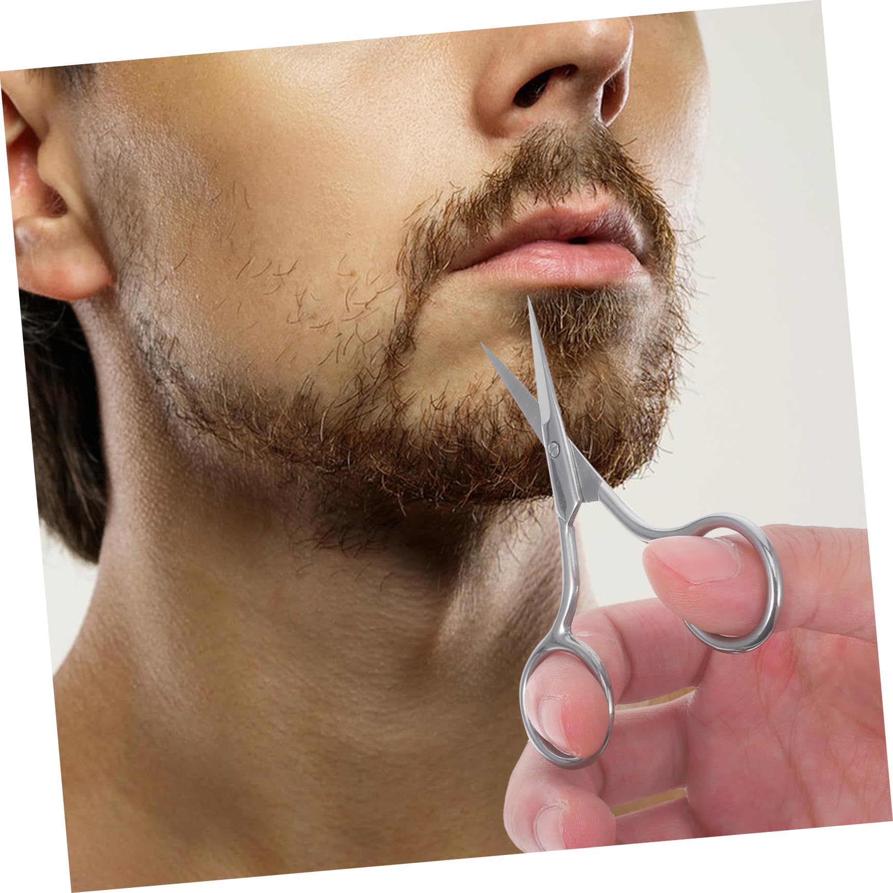 Didiseaon 2-Pack Stainless Steel Beauty Scissors Set - Rounded Tip Craft Scissors for Eyebrows, Mustache, Facial Hair & Ear Hair Trimming | Safe Grooming Tools for Men & Women | Perfect for Home Salon, Travel & DIY Beauty Care