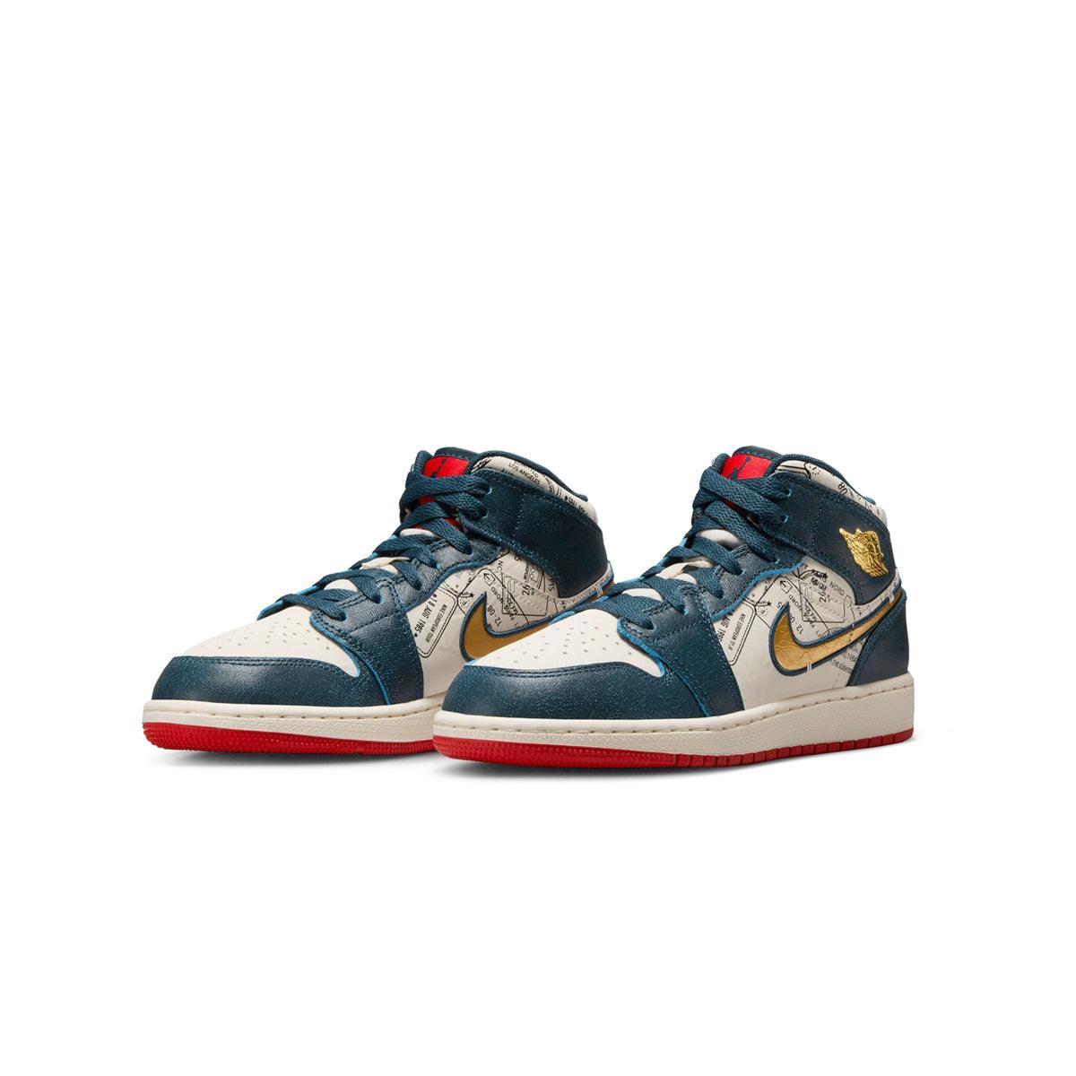 Kids Air Jordan 1 Mid SE 'Take Flight' Basketball Shoes - Comfortable Sneakers for Boys & Girls - Perfect for School, Sports & Casual Wear