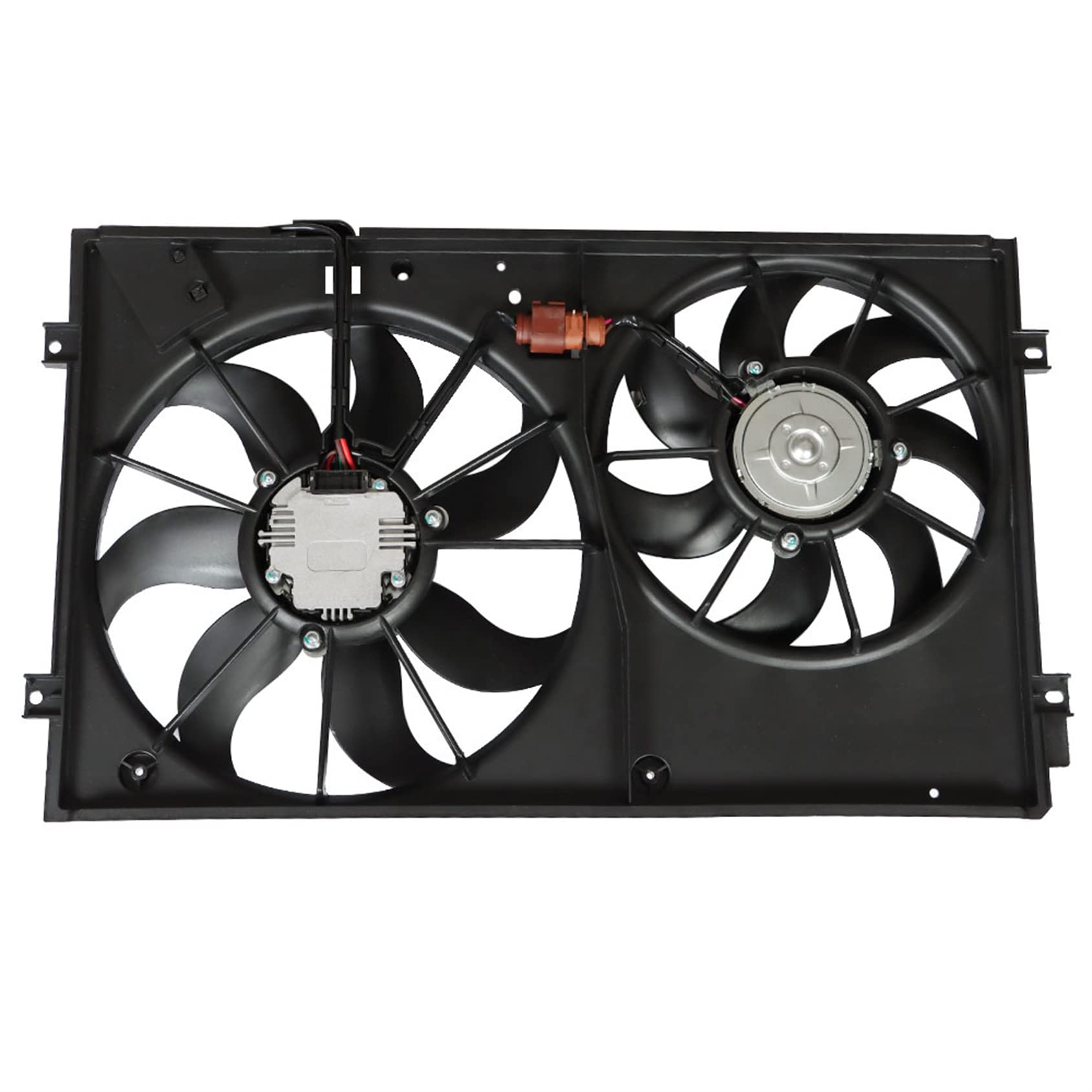 621490 620-805 Engine Radiator Condenser Cooling Fan Assembly Replacement for 2010-2013 VW Golf & 2012-2013 VW Passat - Compatible with Part Numbers 1K0959455ET, 1K0959455FR, 1C0959455C, 6X0959455 (12V) - Perfect for Engine Cooling System Repair & Maintenance