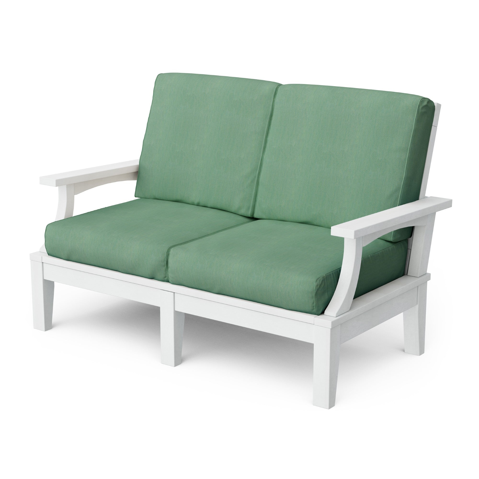 Heritage Deep Seating Love Seat Cushioned Sofa - Outdoor Patio Furniture for Garden, Poolside & Backyard Relaxation