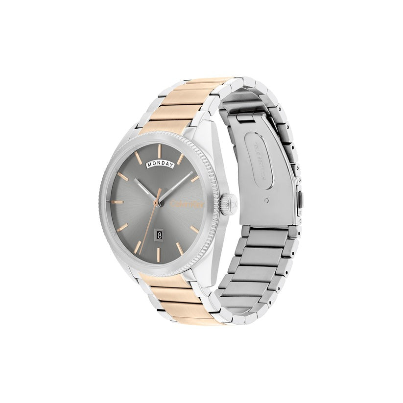 Calvin Klein Progress Cool Gray Two-Toned Steel Watch 25200449 - Stylish Unisex Timepiece for Casual & Formal Occasions